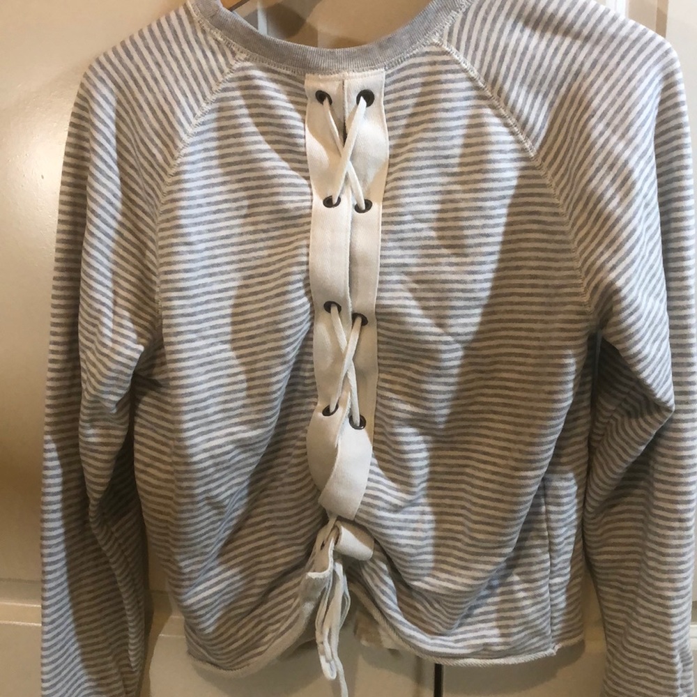 Abercrombie and Fitch Back Lace Up Sweatshirt